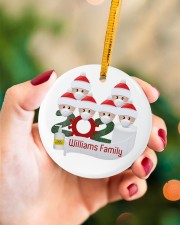 Christmas - Quarantined Family - 2020 Personalized Circle ornament - single (porcelain) aos-circle-ornament-single-porcelain-lifestyles-09