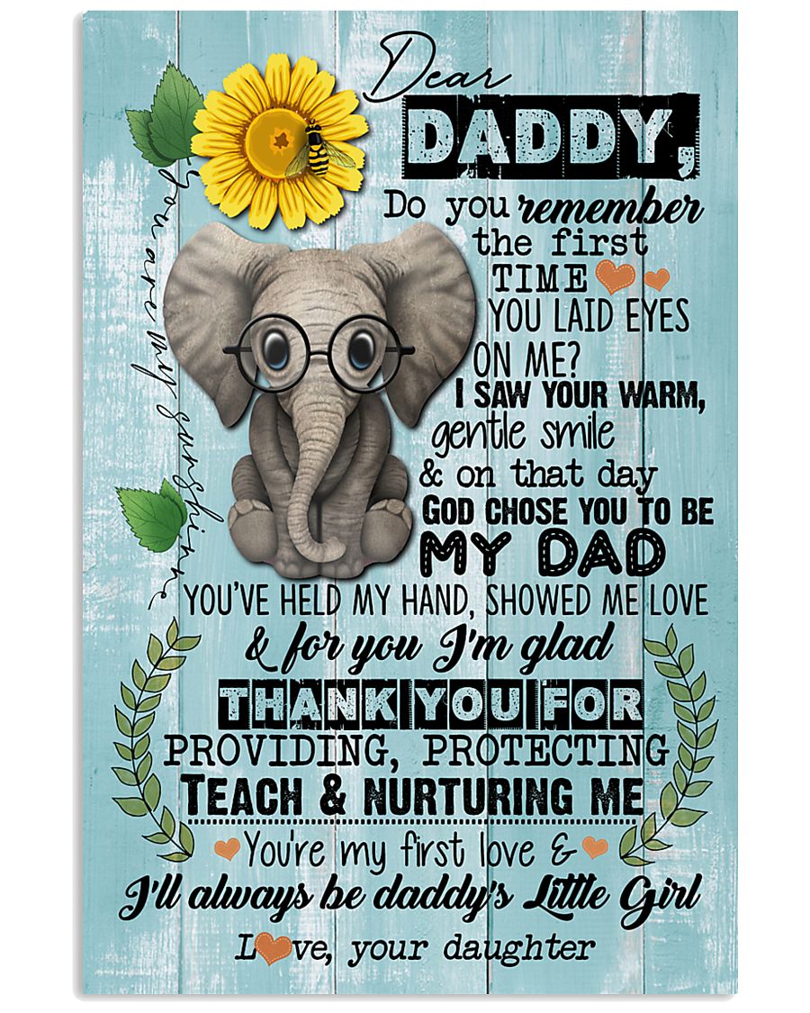 DEAR DADDY - ELEPHANT - THANK YOU 16x24 Poster