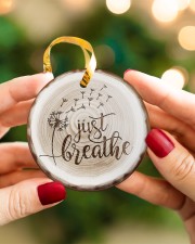 Just Breathe - Dandalion - Ciccle Ornament Circle ornament - single (porcelain) aos-circle-ornament-single-porcelain-lifestyles-08