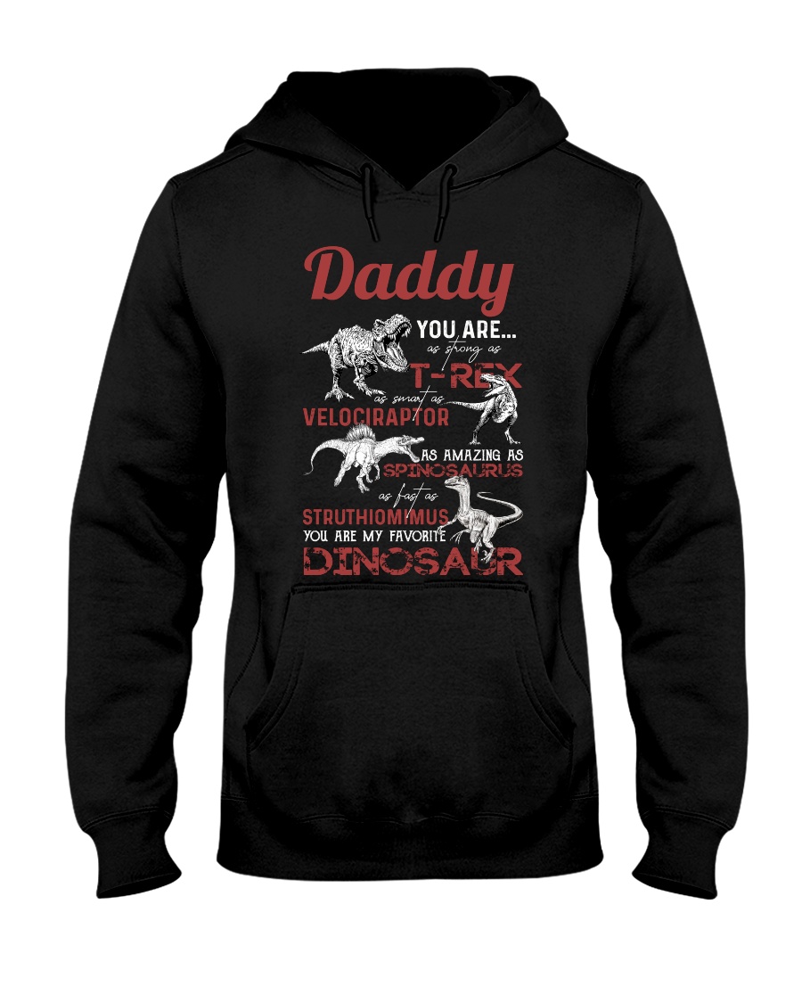 HOODIE - BLACK - FAVORITE DINOSAUR Hooded Sweatshirt