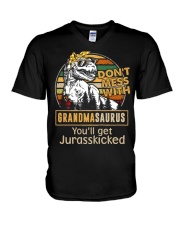 GRANDMASAURUS V-Neck T-Shirt thumbnail