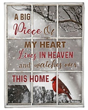 Cardinals - Angel - A Big Piece Of My Heart Lives Small Fleece Blanket - 30" x 40" front