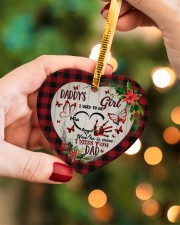 Chritsmas - Daddy's Girl I Used To be His Angel Heart ornament - single (porcelain) aos-heart-ornament-single-porcelain-lifestyles-08