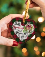 Grandchild to Grandma - Life Gave Me Heart ornament - single (porcelain) aos-heart-ornament-single-porcelain-lifestyles-08