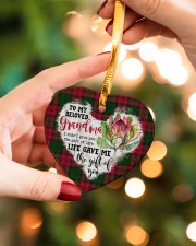 Grandchild to Grandma - Life Gave Me Heart ornament - single (porcelain) aos-heart-ornament-single-porcelain-lifestyles-09
