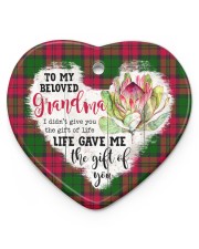 Grandchild to Grandma - Life Gave Me Heart ornament - single (porcelain) front