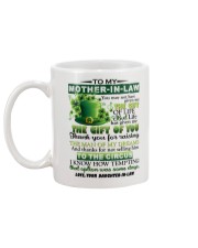 MOTHER-IN-LAW - CLOVER LEAVES - THANK YOU Mug back