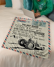To My Dad - Farmer - Fleece Blanket Small Fleece Blanket - 30" x 40" aos-coral-fleece-blanket-30x40-lifestyle-front-07