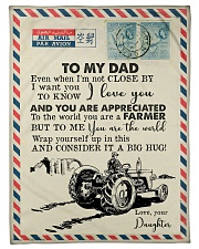 To My Dad - Farmer - Fleece Blanket Small Fleece Blanket - 30" x 40" front
