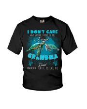 To Grandchild - I Don't Care What Anyone Thinks Youth T-Shirt front