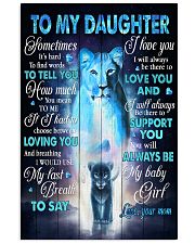 To My daughter - Lioness - Sometimes It's Hard 16x24 Poster front