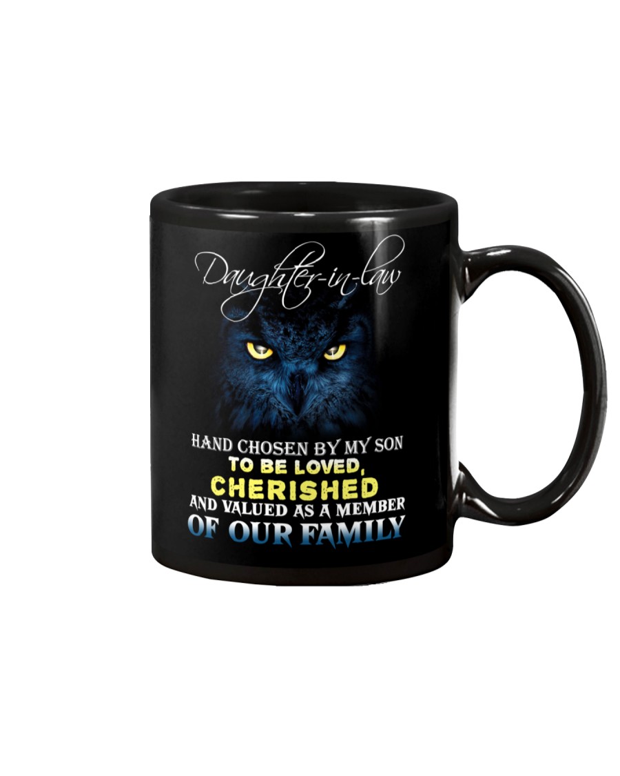 DAUGHTER-IN-LAW - OWL - HAND CHOSEN BY MY SON Mug