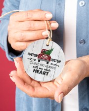 To Wife - Christmas - Red Truck - Personalized Circle ornament - single (porcelain) aos-circle-ornament-single-porcelain-lifestyles-01