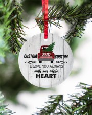 To Wife - Christmas - Red Truck - Personalized Circle ornament - single (porcelain) aos-circle-ornament-single-porcelain-lifestyles-07