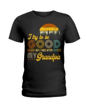 To Granddaughter and Grandson - I Try To Be Good Ladies T-Shirt tile