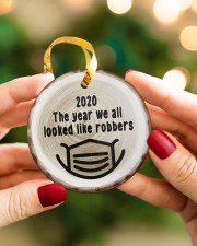 Christmas - Corona Virus - The Truggle Was Real Circle ornament - single (porcelain) aos-circle-ornament-single-porcelain-lifestyles-08