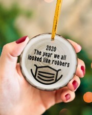 Christmas - Corona Virus - The Truggle Was Real Circle ornament - single (porcelain) aos-circle-ornament-single-porcelain-lifestyles-09