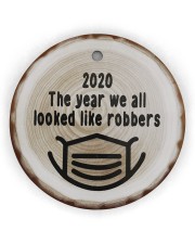 Christmas - Corona Virus - The Truggle Was Real Circle Ornament (Wood tile