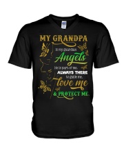 Angel - Grandpa - My Grandpa Is My Guardian V-Neck T-Shirt tile