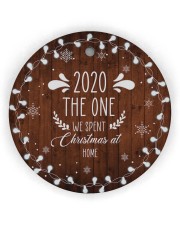 Christmas - Virus Corona - 2020 Circle Ornament (Wood tile