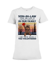 SON-IN-LAW - BEAR - VINTAGE - YOU VOLUNTEERED Premium Fit Ladies Tee tile