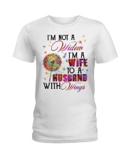 Angel - I'm Not A Widow I'm A Wife To A Husband Ladies T-Shirt tile