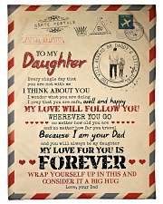 Dad To Daughter - You Are Not With me Small Fleece Blanket - 30" x 40" front