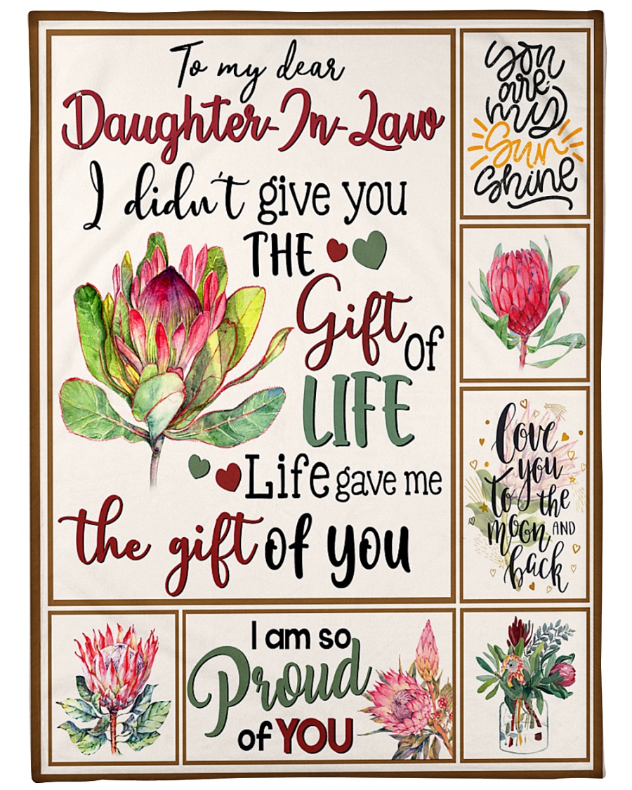 MOM TO DAUGHTER IN LAW Large Fleece Blanket - 60" x 80"