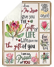 MOM TO DAUGHTER IN LAW Large Sherpa Fleece Blanket - 60" x 80" thumbnail