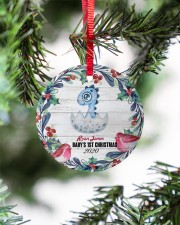 Dinosaurs - Baby's 1st Christmas - Personalized Circle ornament - single (porcelain) aos-circle-ornament-single-porcelain-lifestyles-07