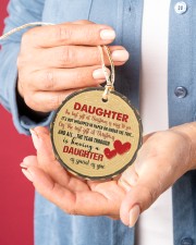 Christmas - Daughter - The Best Gift At Christmas Circle ornament - single (porcelain) aos-circle-ornament-single-porcelain-lifestyles-01