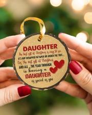 Christmas - Daughter - The Best Gift At Christmas Circle ornament - single (porcelain) aos-circle-ornament-single-porcelain-lifestyles-08