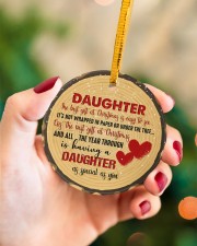 Christmas - Daughter - The Best Gift At Christmas Circle ornament - single (porcelain) aos-circle-ornament-single-porcelain-lifestyles-09