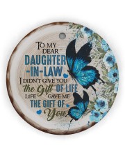 To My Daughter-in-law - Butterfly - Gift of Life Circle Ornament (Wood tile