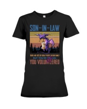 SON-IN-LAW - DRAGON -VINTAGE - YOU VOLUNTEERED Premium Fit Ladies Tee thumbnail