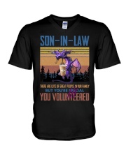 SON-IN-LAW - DRAGON -VINTAGE - YOU VOLUNTEERED V-Neck T-Shirt thumbnail