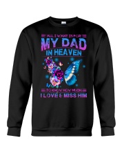 To My Angel Dad - Butterfly - T-Shirt Crewneck Sweatshirt tile