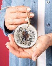 Husband and Wife - Eagle - God Blessed The Broken Circle ornament - single (porcelain) aos-circle-ornament-single-porcelain-lifestyles-01