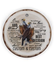 Husband and Wife - Eagle - God Blessed The Broken Circle Ornament (Wood tile