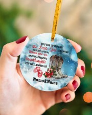 Grandpa to Granddaughter - You Are Loved For Circle ornament - single (porcelain) aos-circle-ornament-single-porcelain-lifestyles-09
