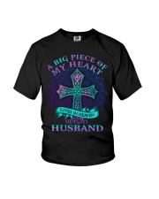 Angel Husband - God - A Big Piece of My Heart Youth T-Shirt tile