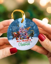 Dinosaur - All Hearts Come Home For Christmas Circle ornament - single (porcelain) aos-circle-ornament-single-porcelain-lifestyles-08