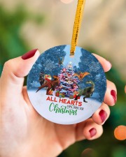 Dinosaur - All Hearts Come Home For Christmas Circle ornament - single (porcelain) aos-circle-ornament-single-porcelain-lifestyles-09