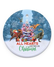 Dinosaur - All Hearts Come Home For Christmas Circle ornament - single (porcelain) front