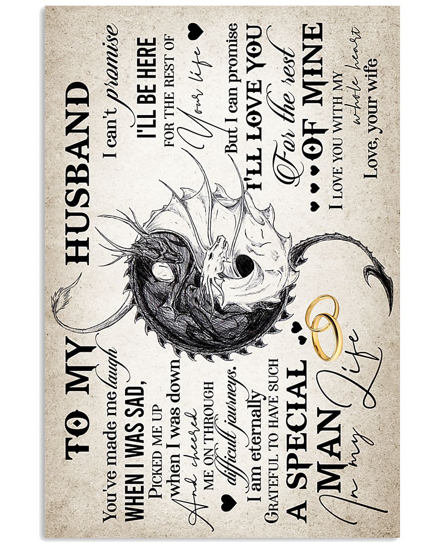 TO MY HUSBAND - DRAGON - I LOVE YOU 16x24 Poster