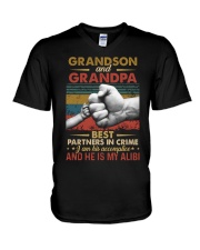 GRANDPA AND GRANDCHILDREN - TSHIRT V-Neck T-Shirt thumbnail