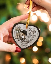 My Dear Wife - You Are My Queen Forever Heart ornament - single (porcelain) aos-heart-ornament-single-porcelain-lifestyles-09