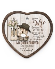 My Dear Wife - You Are My Queen Forever Heart ornament - single (porcelain) front