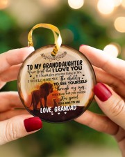 Granddaughter - I Love You - Personalized Circle ornament - single (porcelain) aos-circle-ornament-single-porcelain-lifestyles-08