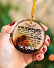 Granddaughter - I Love You - Personalized Circle ornament - single (porcelain) aos-circle-ornament-single-porcelain-lifestyles-09